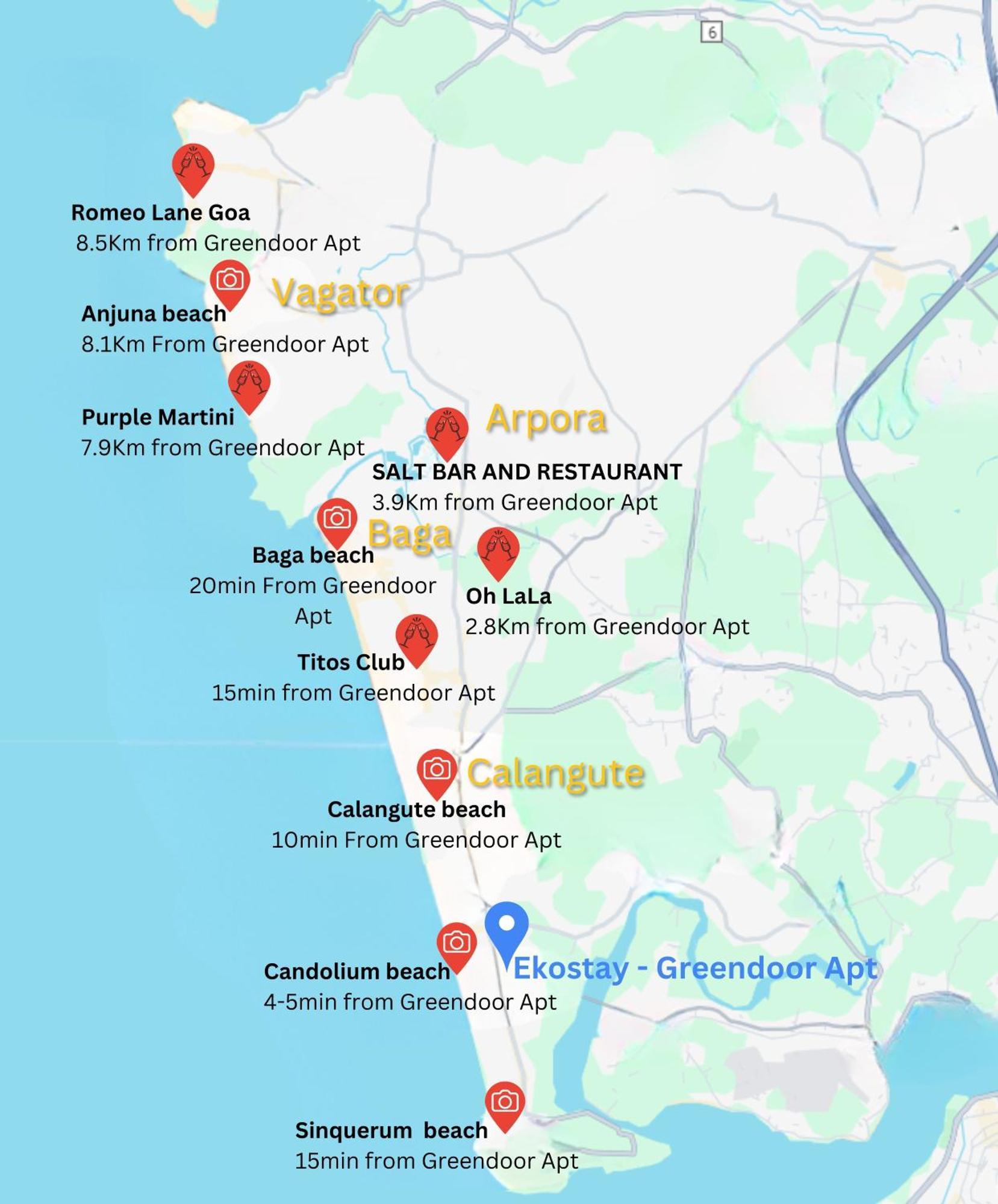 Eko Stay - Green Door Apartment Candolim Εξωτερικό φωτογραφία